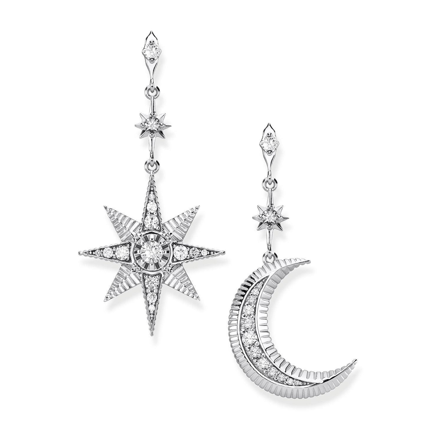 Earrings "Royalty Star & Moon" - Silver Sterling Silver Thomas Sabo