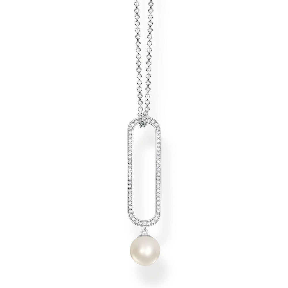 silver and pearl necklace