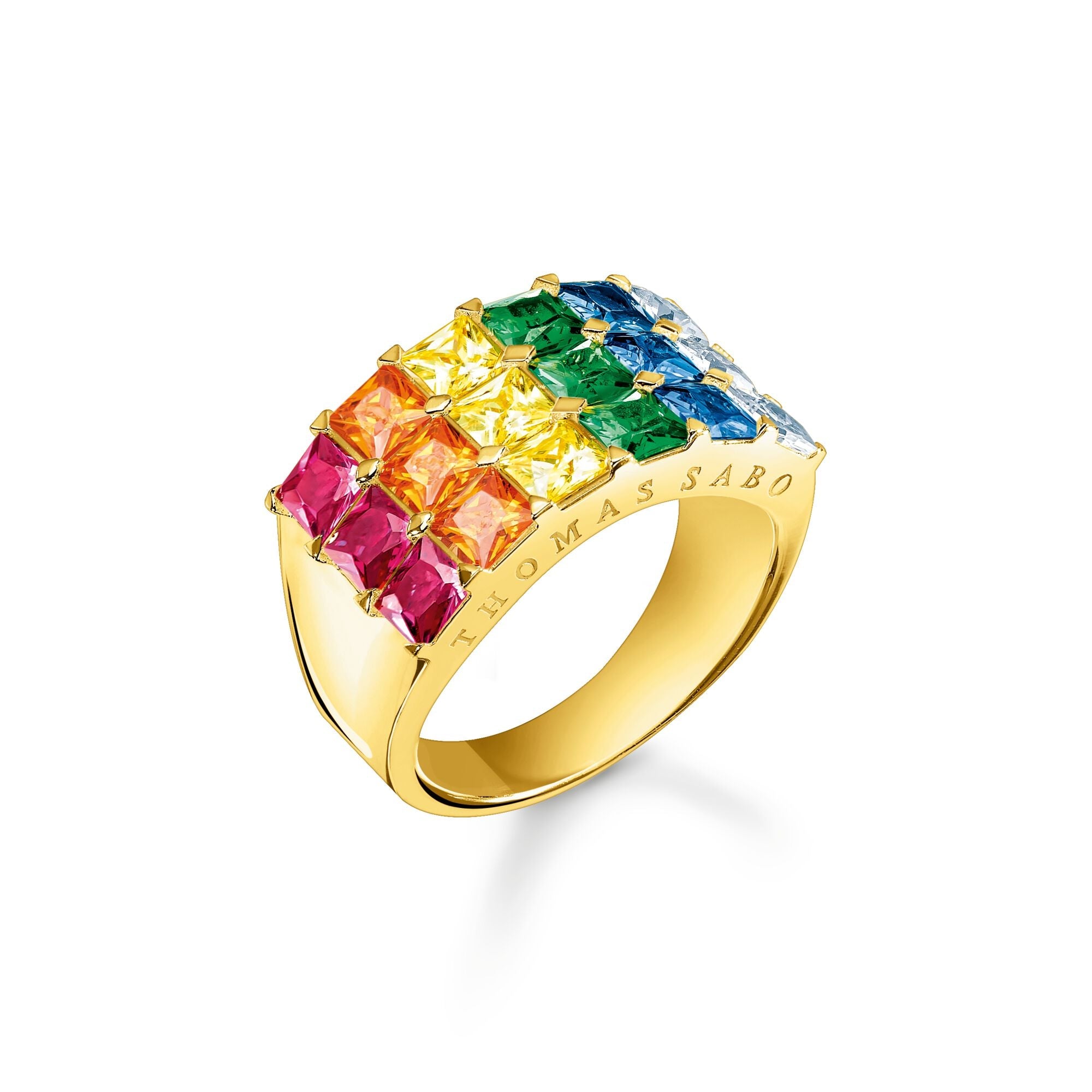 Ring colourful stones pavé gold - THOMAS SABO Australia product image