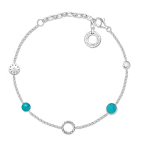 THOMAS SABO Charm Bracelet "Turquoise Stones"