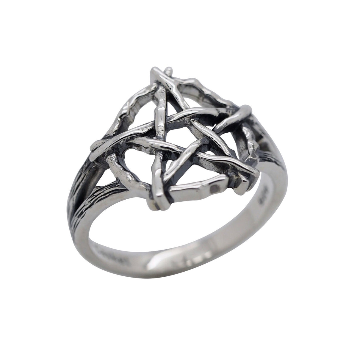 Sterling Silver Pentagram Ring – Empty Casket