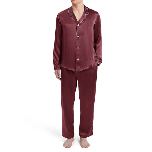 Summer Satin Silk Pajama Sets Skin-Friendly Men Pajama Fashion Striped  Pajamas with Embroidery Pocket Pyjama Sets : : Clothing, Shoes &  Accessories