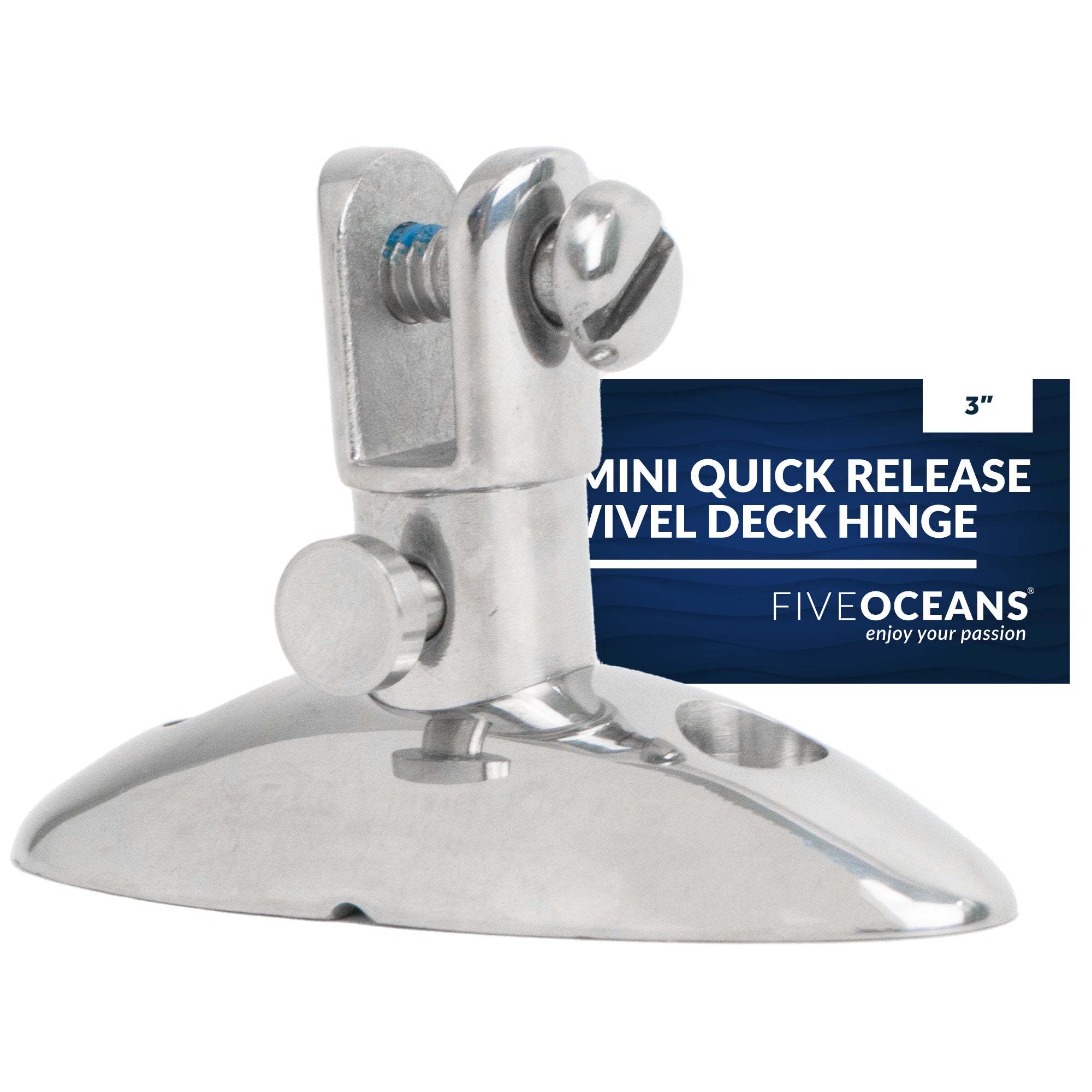 Bimini Quick Release Swivel Deck Hinge, Stainless Steel FO1529