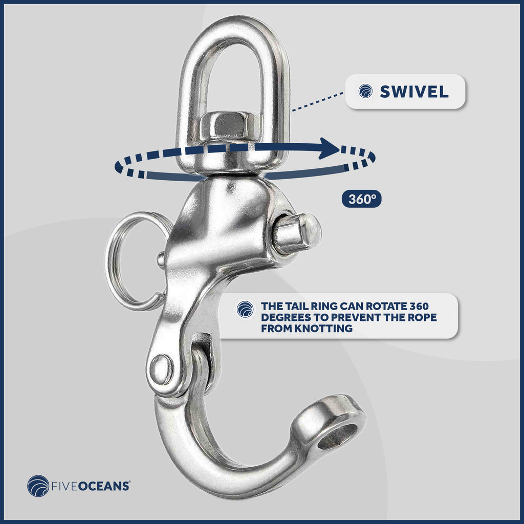 Shackle hook swivel