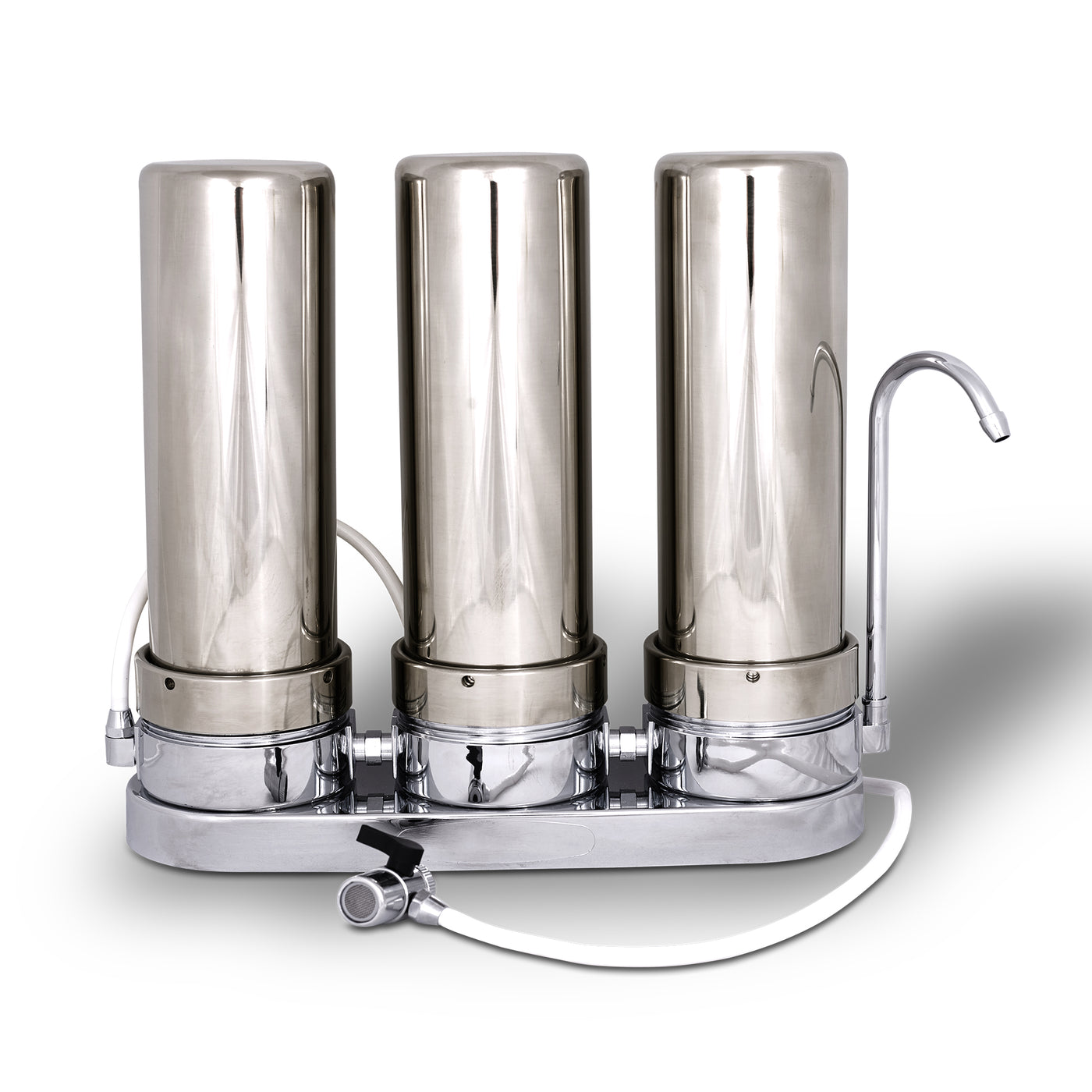 Three Stage Stainless Steel Water Filtration System Ronaqua