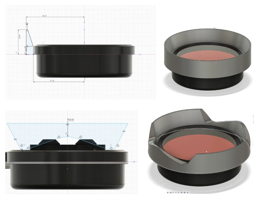 modeling the lens hood in fusion 360