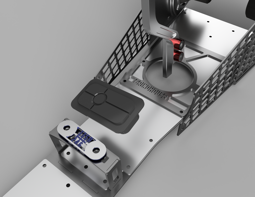 3d printed center console cutaway fusion 360