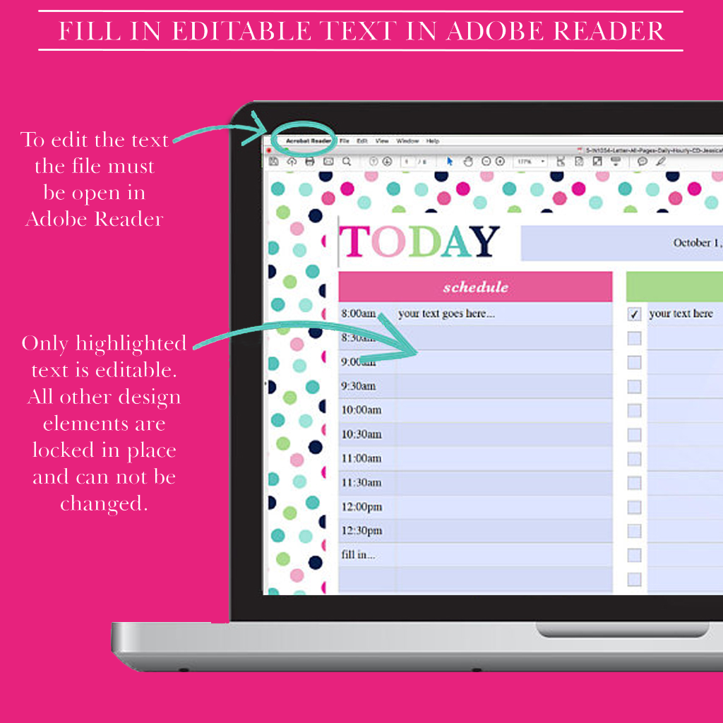 Daily Hourly Planner Template