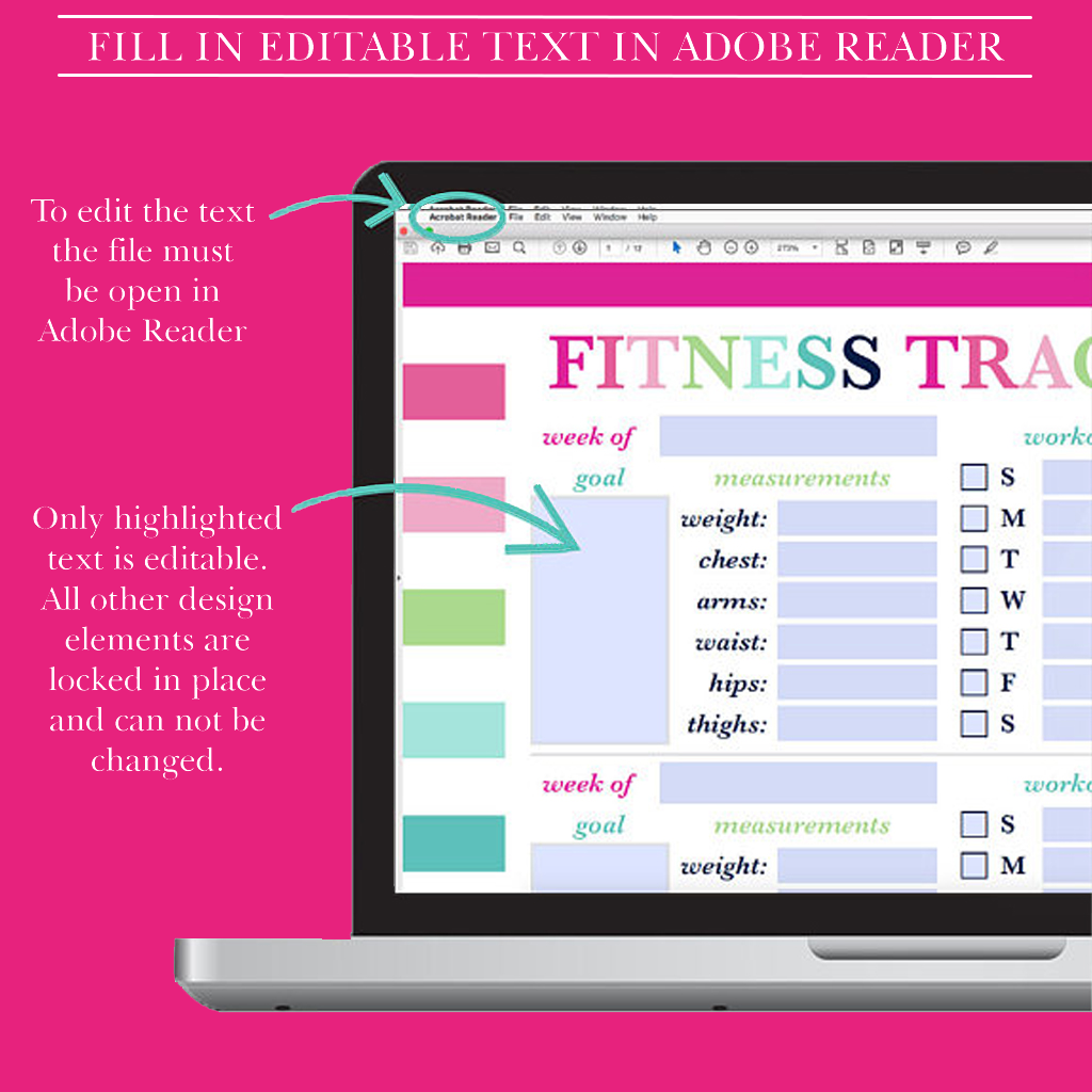 Workout planner journal