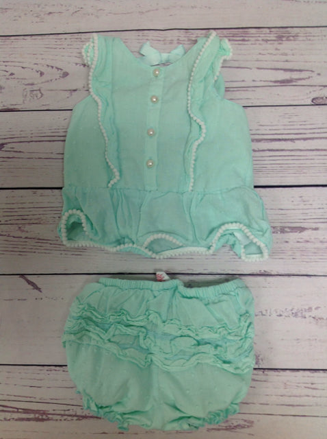 mint green baby outfit