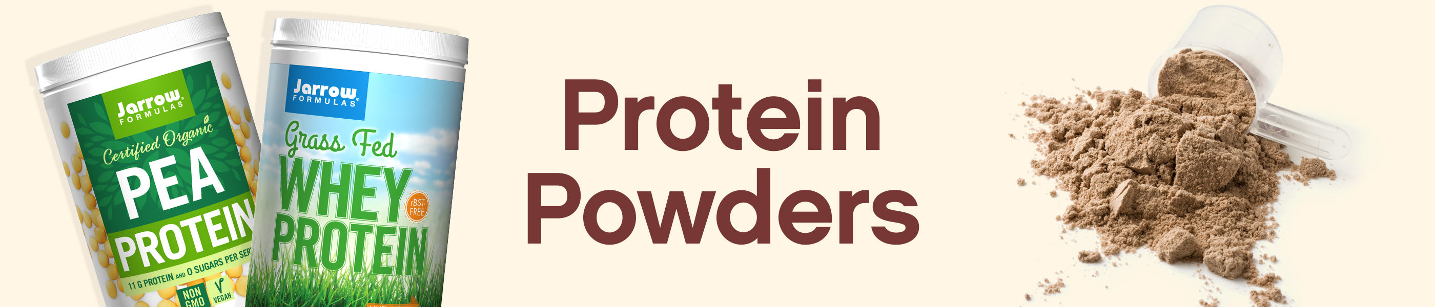 Protein Powders (Whey & Plant) header image