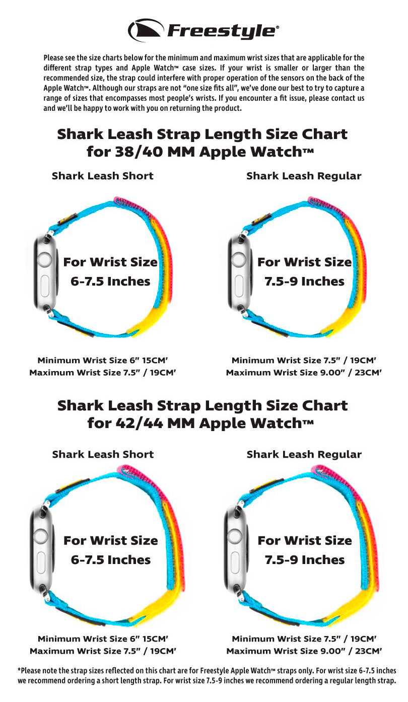 Watch Face Size Chart