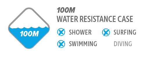 Resistencia al agua de 100 m.