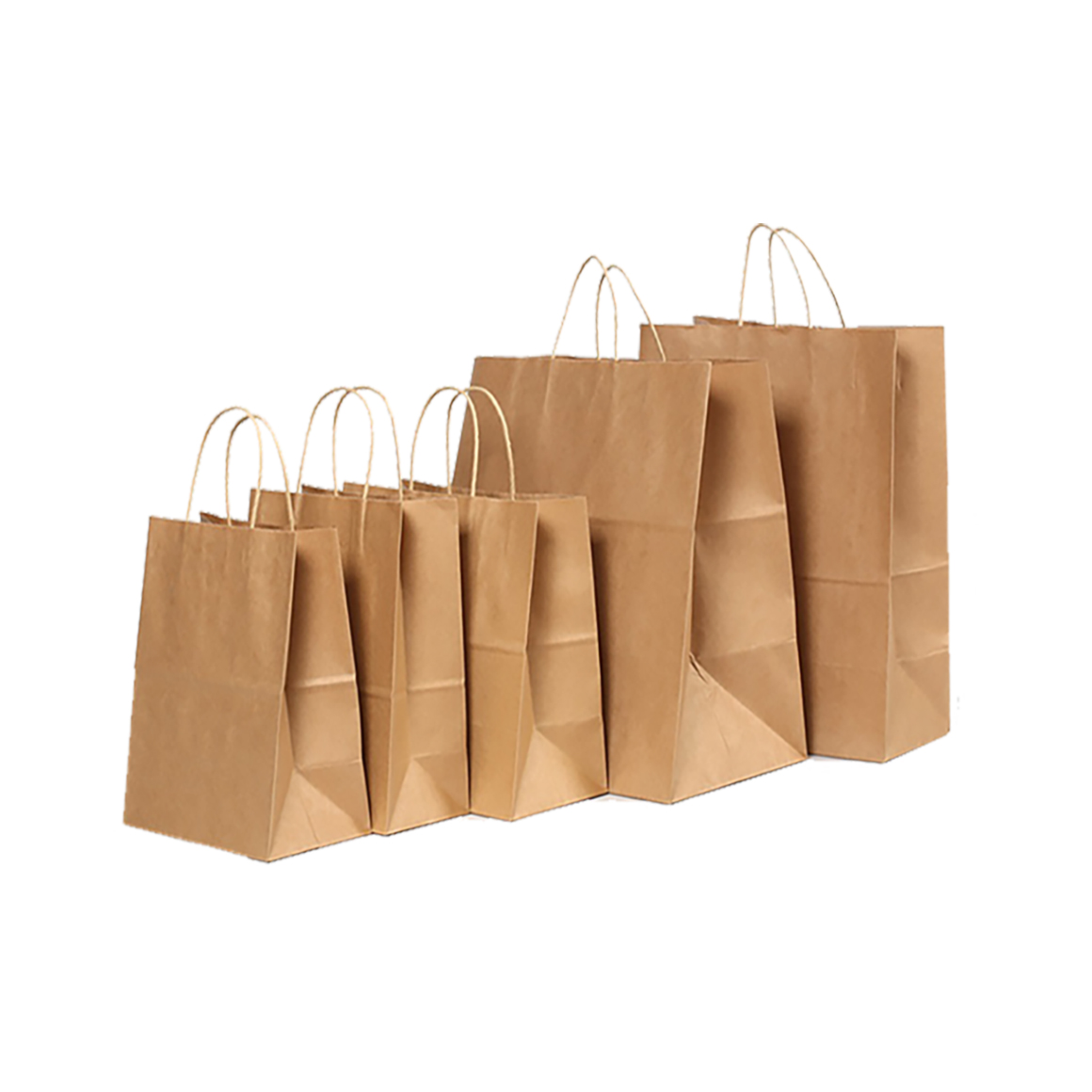 EM-1377U - U Cut - Kraft Paper Bag (Twisted Round Handle 120gsm) 13 x –  GBC GROUP