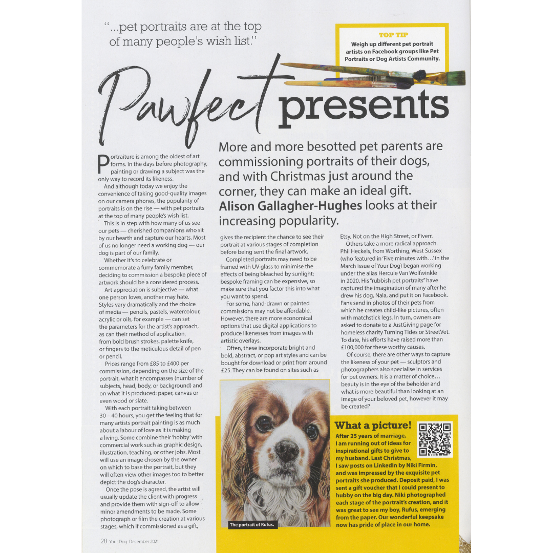 Your Dog Magazine, Roxanne Gooderham Fine Artist