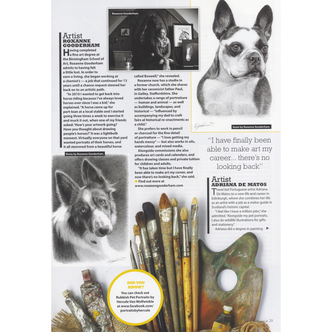 Your Dog Magazine, Roxanne Gooderham Fine Artist