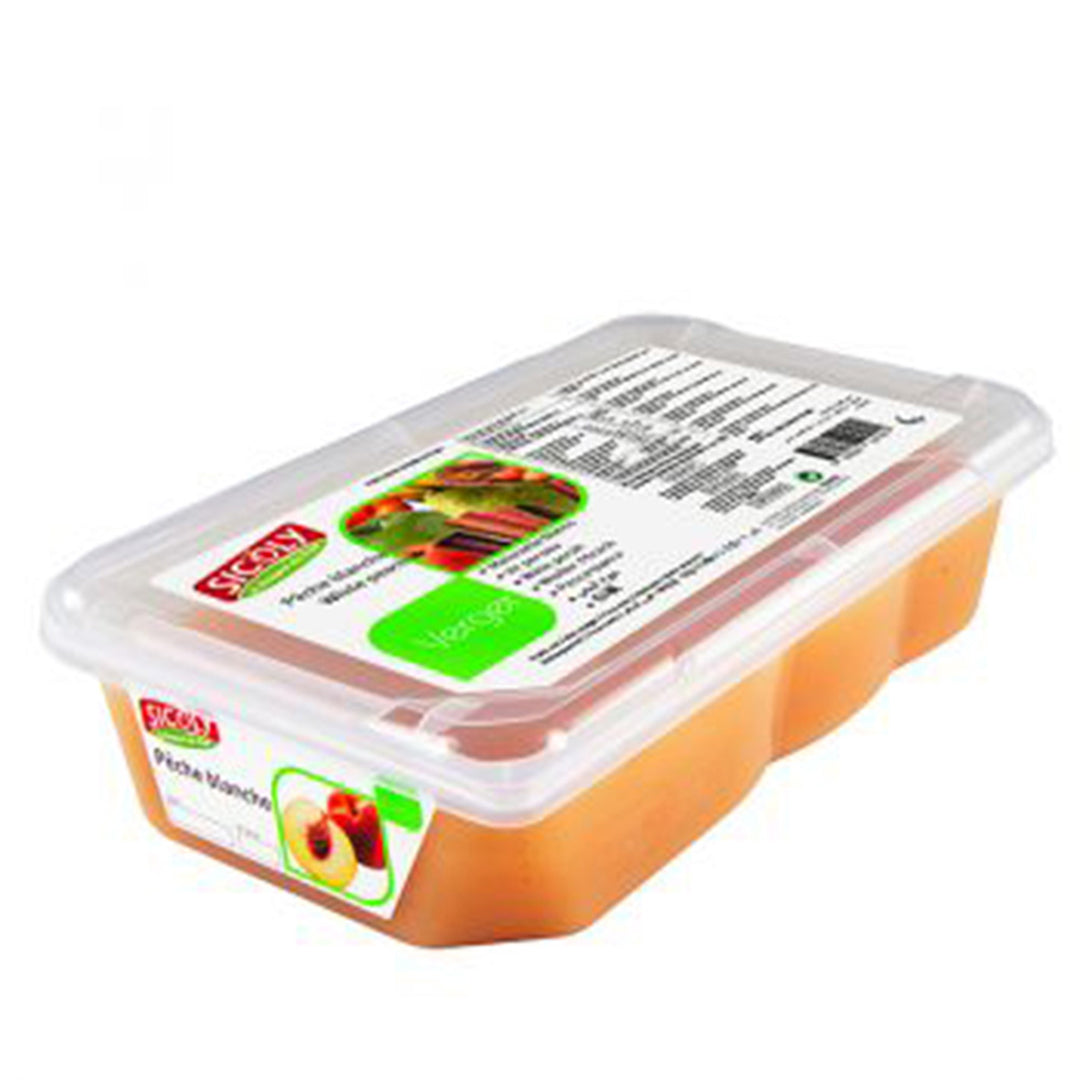 Frozen White Peach Fruit Puree 1 kg Papagino Frozen White Peach Fruit Puree 1 kg