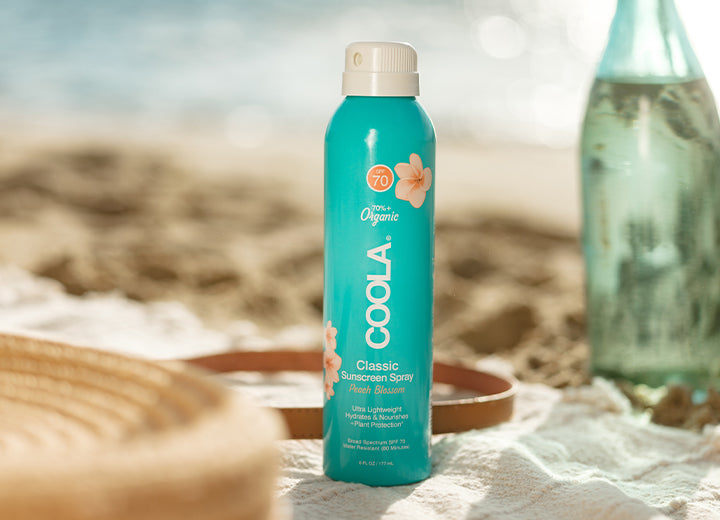 COOLA Classic Body Organic Sunscreen Spray Broad Spectrum SPF 70 - Peach Blossom (6.0 fl oz / 177 ml)