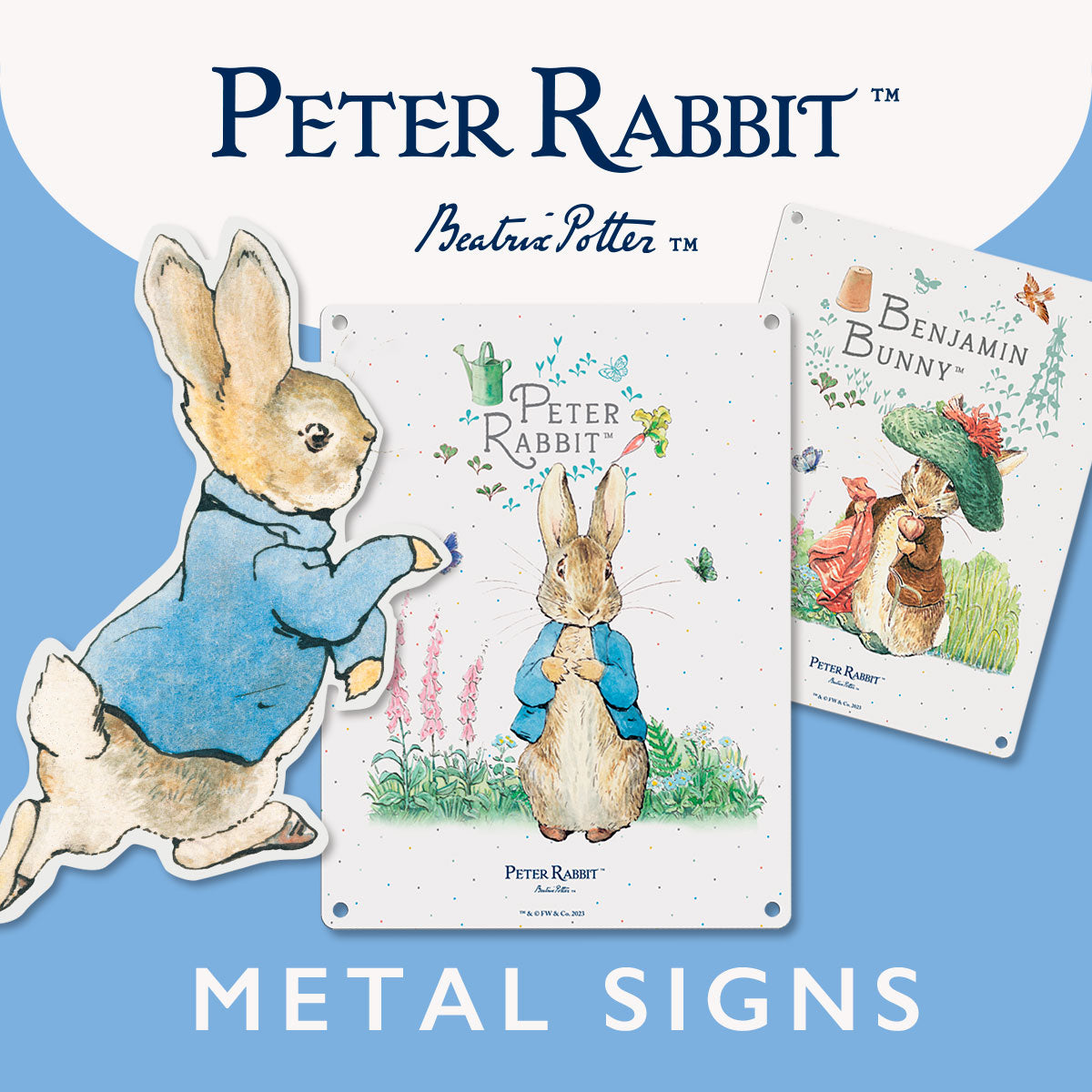 PETER RABBIT METAL SIGNS – The Original Metal Sign Company