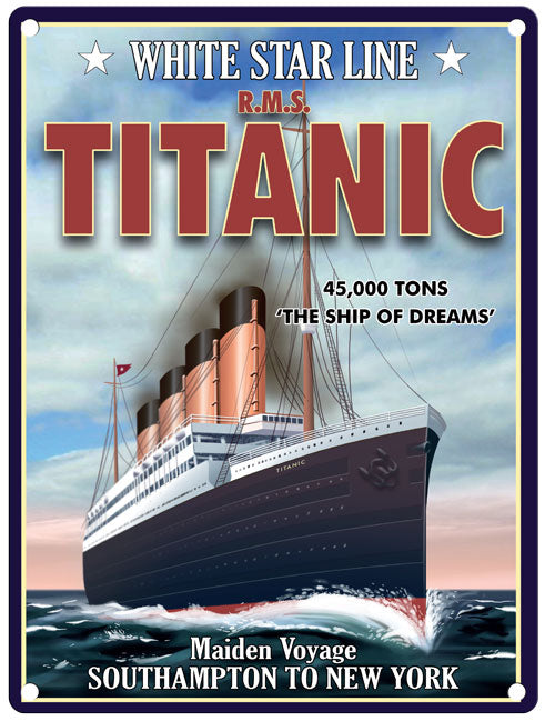 Titanic White Star Line – The Original Metal Sign Company