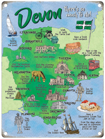 Devon Map – The Original Metal Sign Company