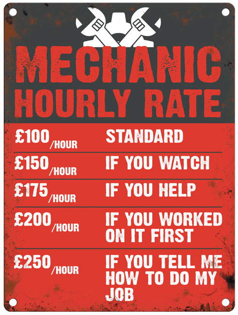 mechanic-hourly-rate-the-original-metal-sign-company