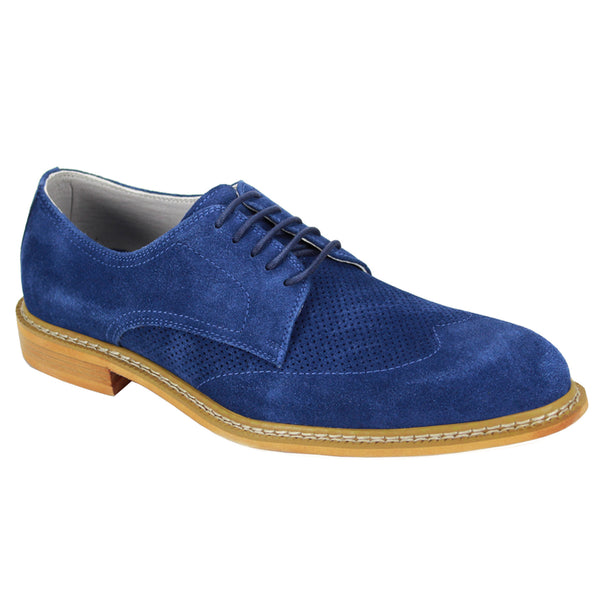 blue wingtip shoes