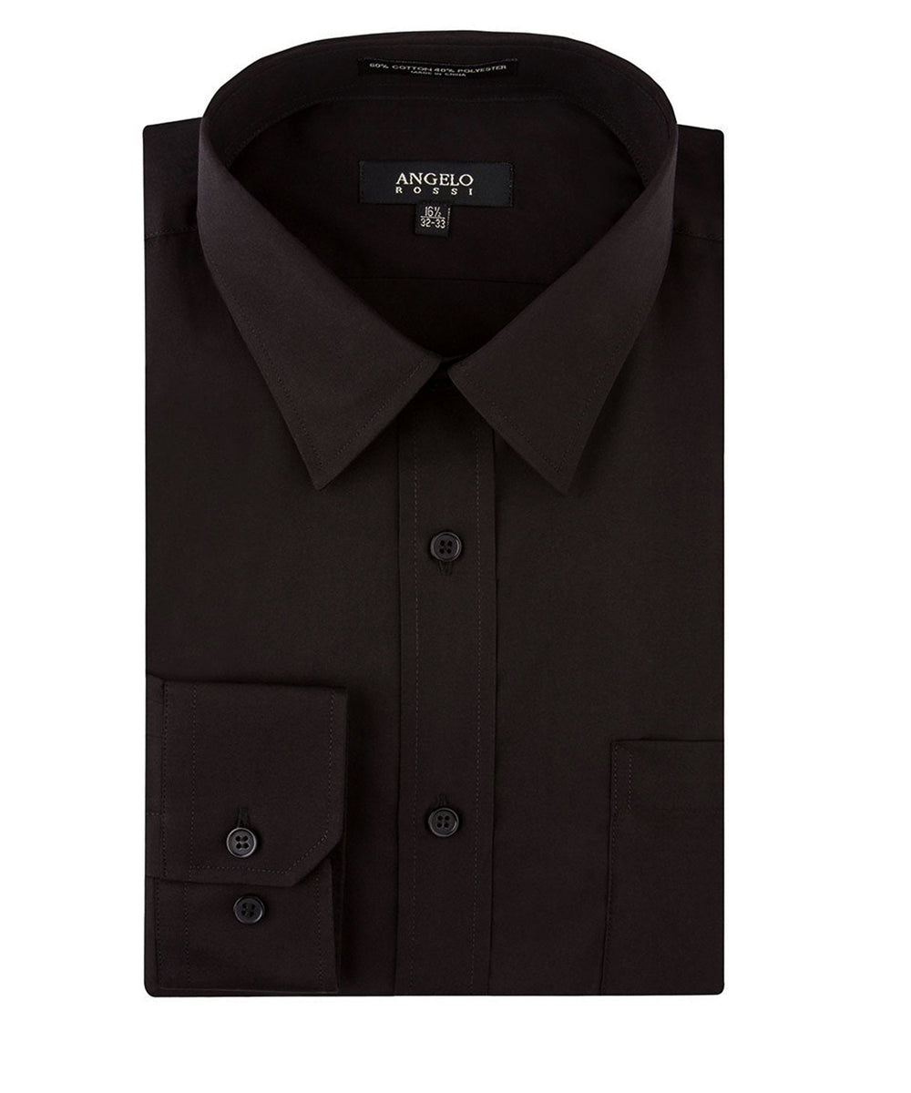 Angelo Rossi Modern Fit Dress Shirt - Black– MDZ Menswear