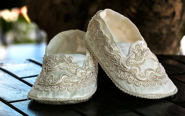 ivory baptism shoes