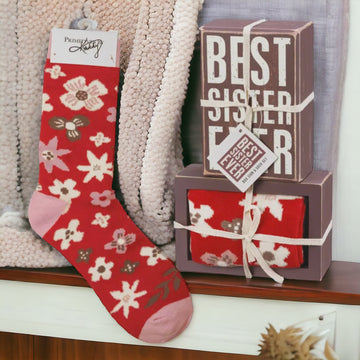 Best Sister Box Sign and Sock Set