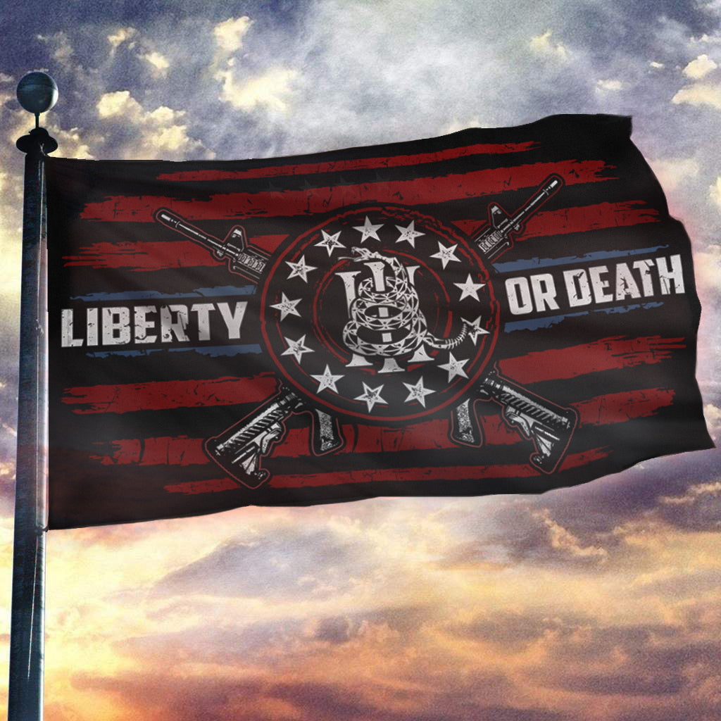 Download Don't Tread On Me Liberty Or Death Flag - Respect The Look