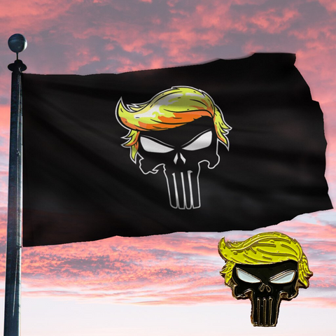Trump Punisher Flag + Trump Punisher Pin