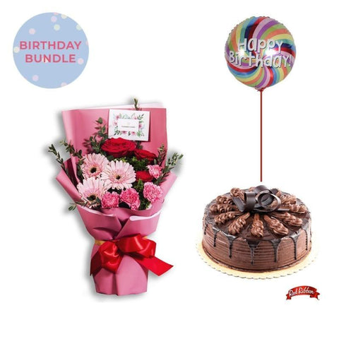 Flower Delivery Philippines Send Flowers Nationwide Top Florist - pink blush chocolate indulgence cake bundle flowers bouquet