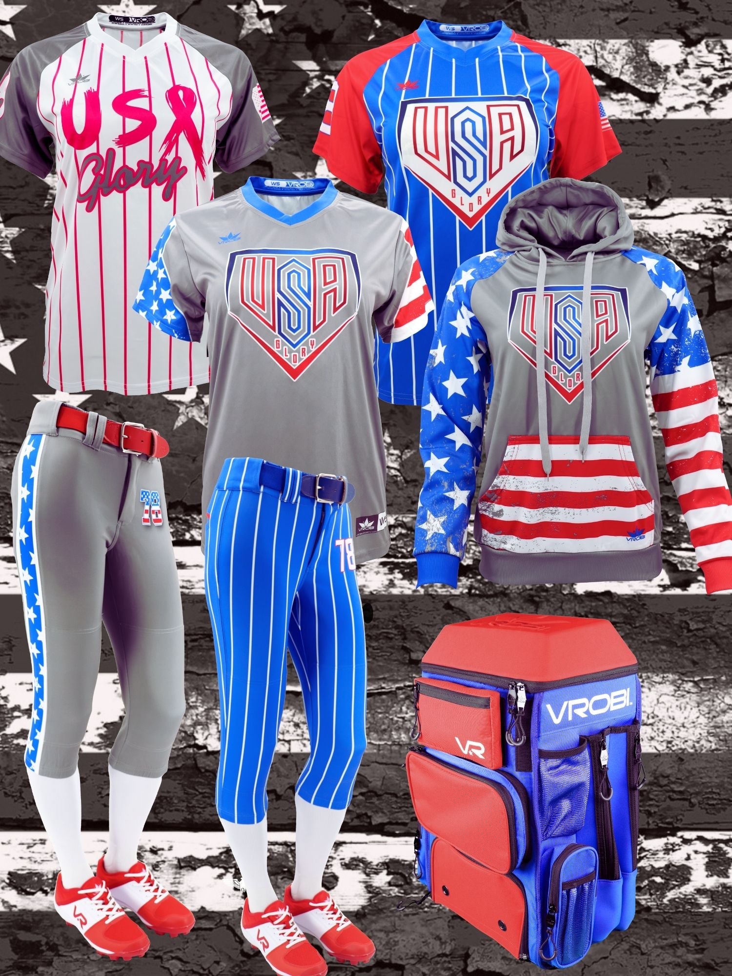 Platinum Package for Fastpitch Softball showing custom uniforms and Bat Pack