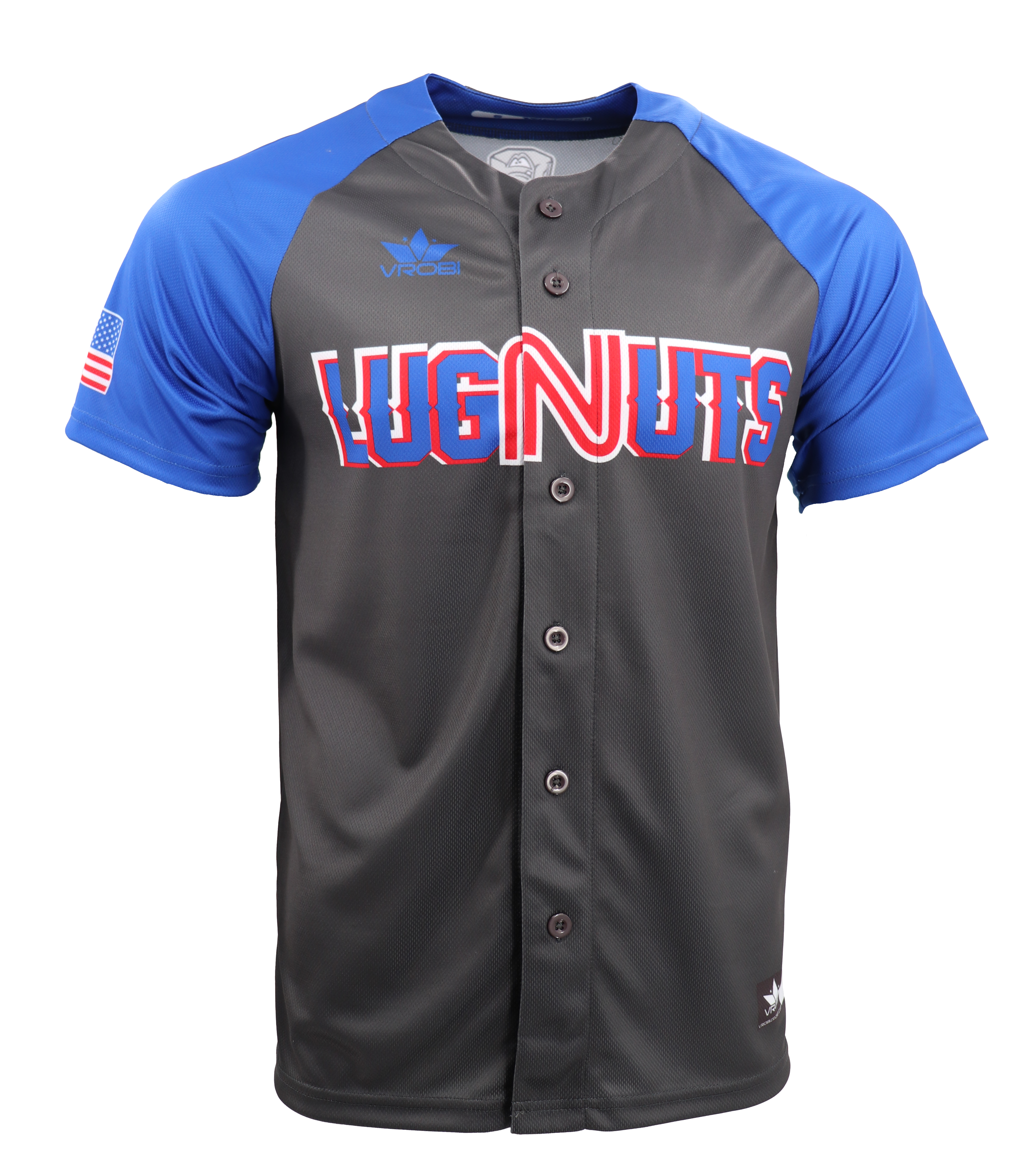 Custom Sublimated Full Dye Full Button Baseball Jersey with Ombre Fade