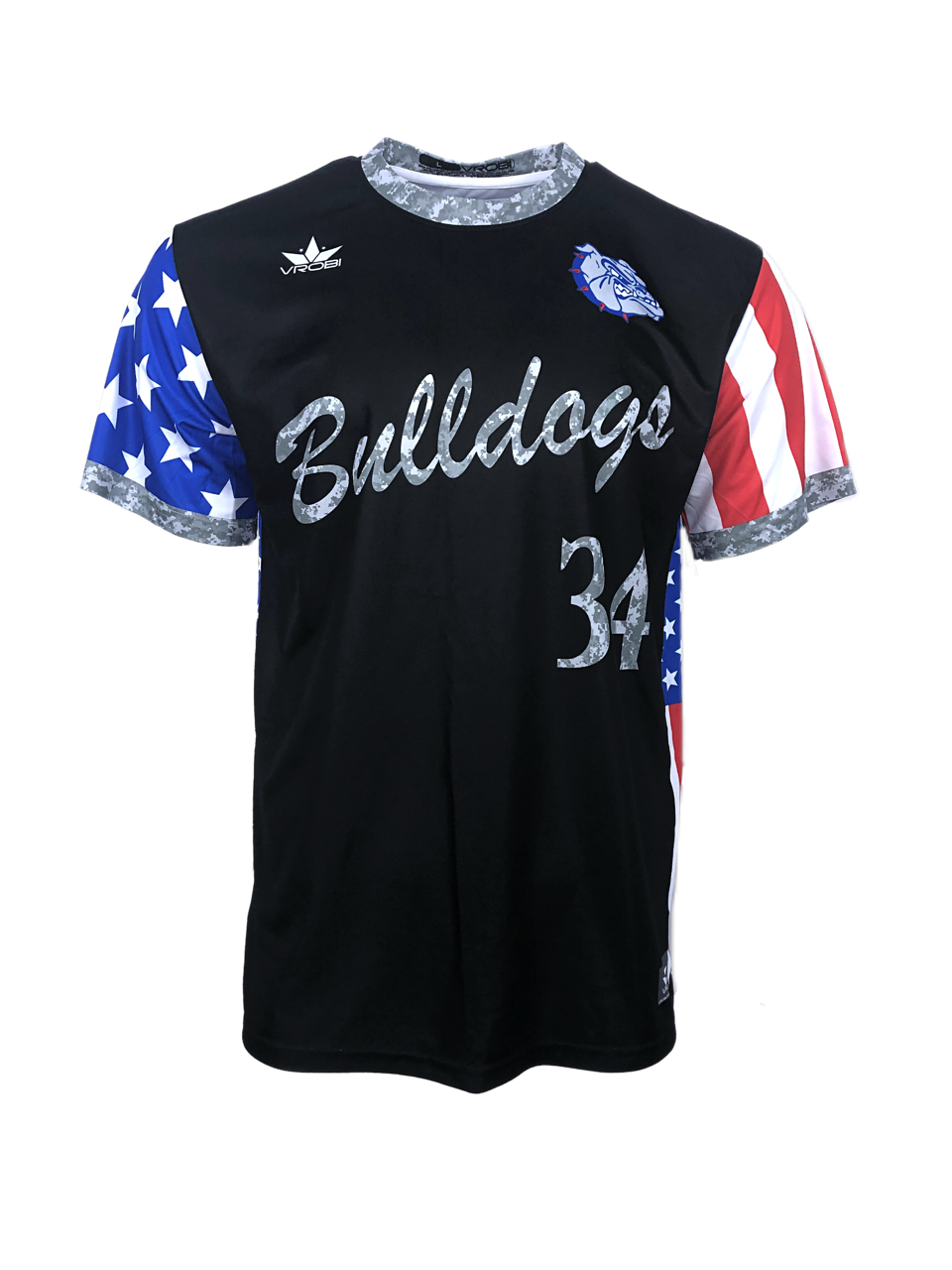 Slowpitch Softball Full Dye Sublimated Crew Jersey with Ombre Fade Design