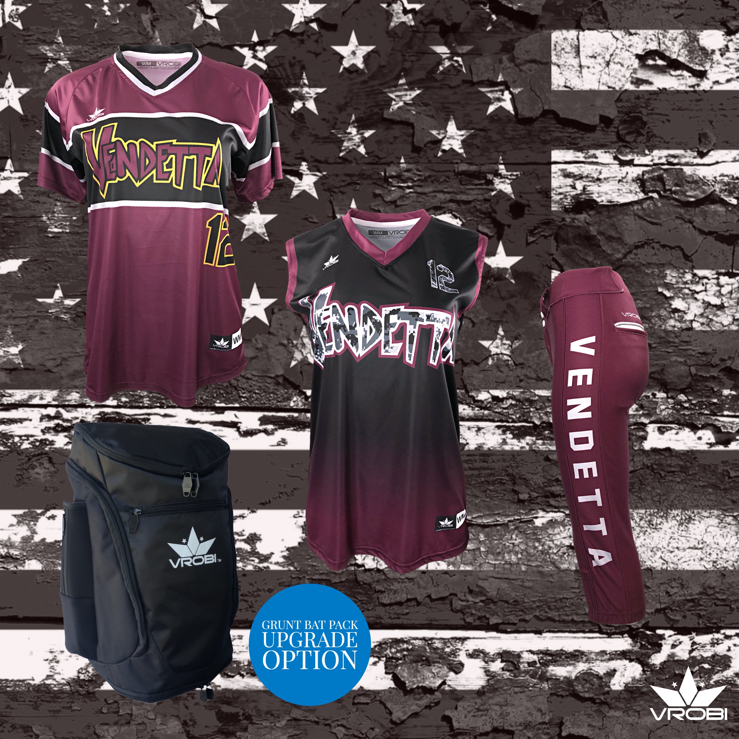 softball uniform packages with bat bag included