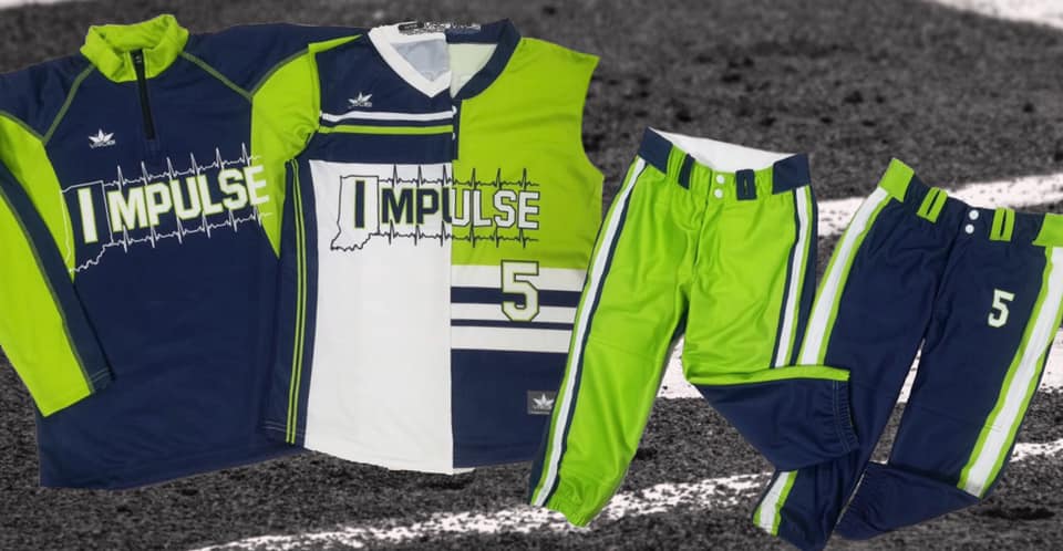 Team Uniforms for Fastpitch Softball Team showing Throwback look