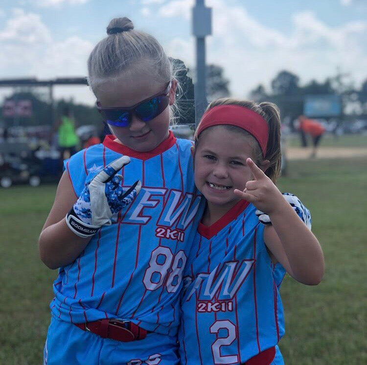 Youth Fastpitch Softball Girls showcasing Pinstripe Uniforms