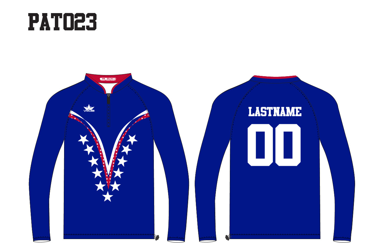 Patriotic Baseball and Softball Jersey with USA Flag and Camo sublimation.