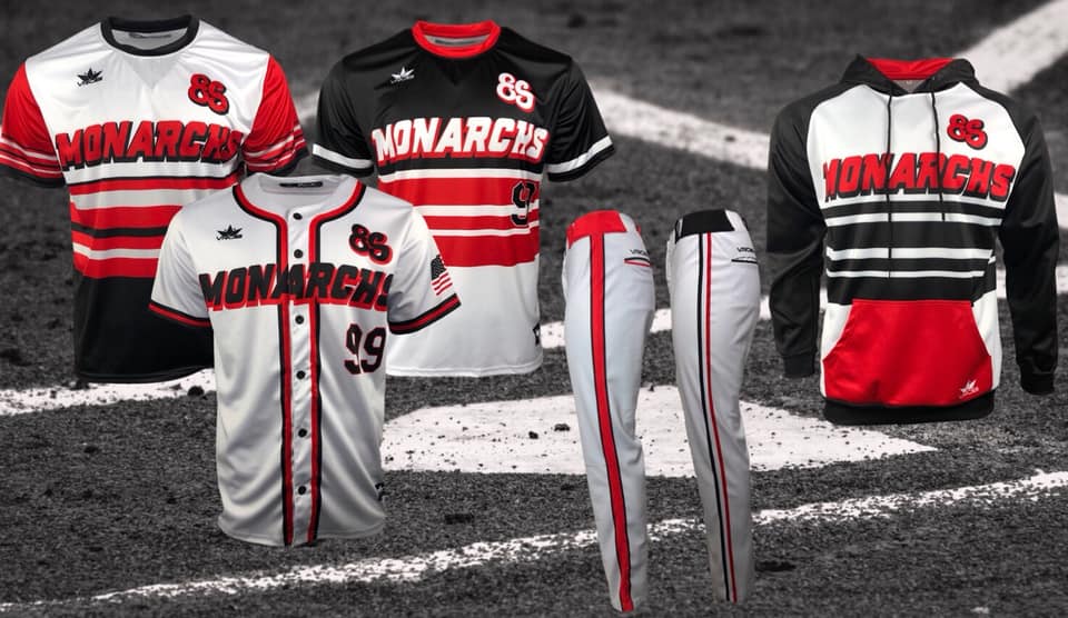 Baseball uniforms showing old school throwback designs