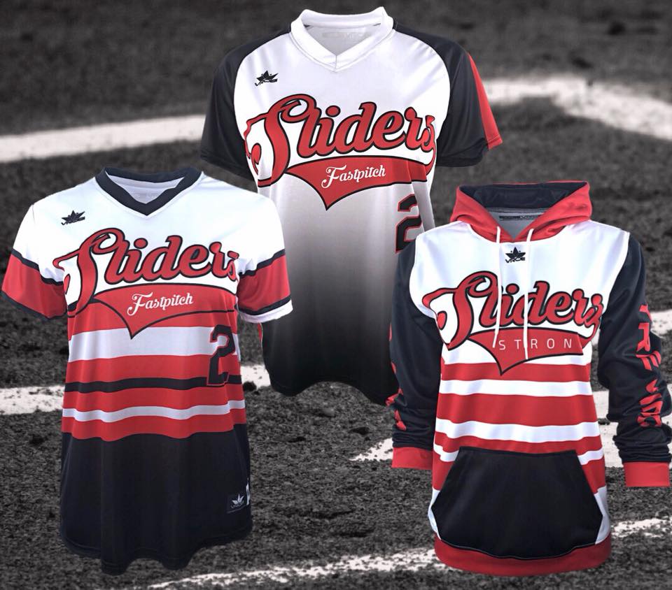Fastpitch Softball Jersey and Hoodie with Throwback Stripe Design