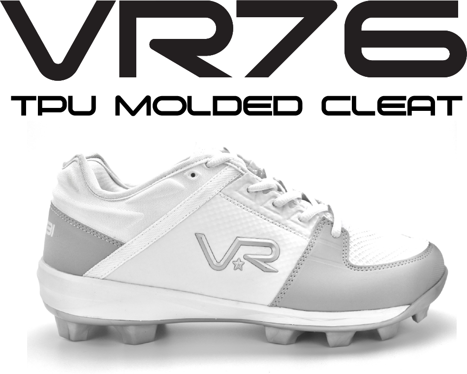 Men's/Youth VR76 TPU Special Edition Cleats- White/Metallic Gold 9