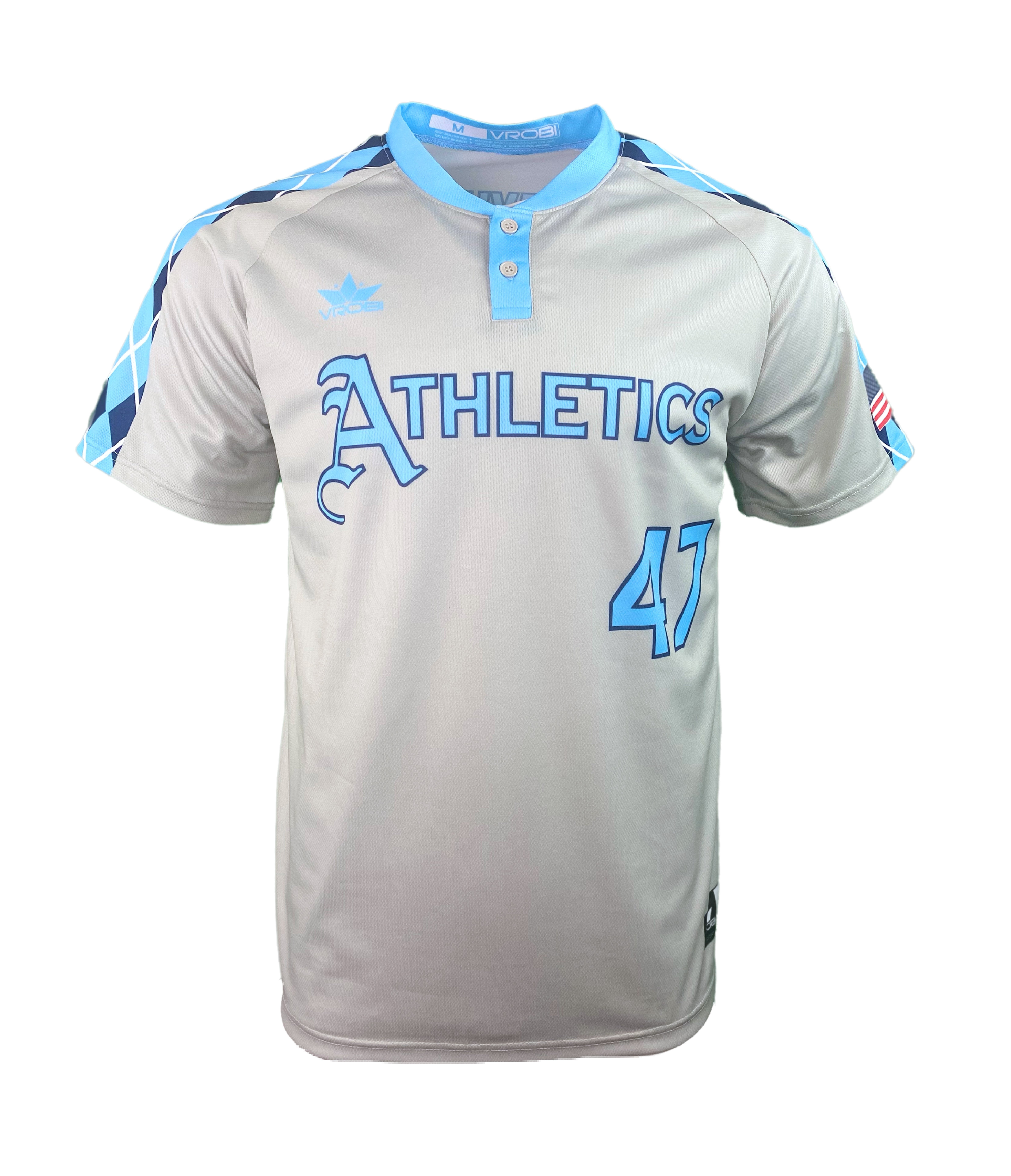 Slowpitch Softball Custom Full Dye Sublimated Two Button Jersey with classic look