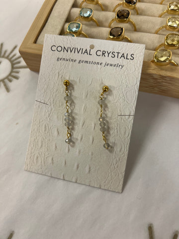 Crystal Earrings - Labradorite