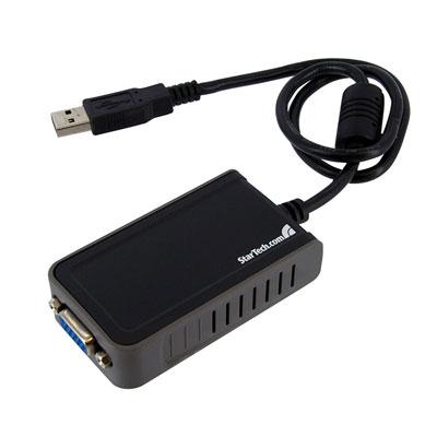 This USB VGA adapter is the perfect multimonitor VGA solution. Features small formfactor design with support for high resolution VGA applications. Can be used with up to 4 additional adapters (total 5) for multidisplay configurations.