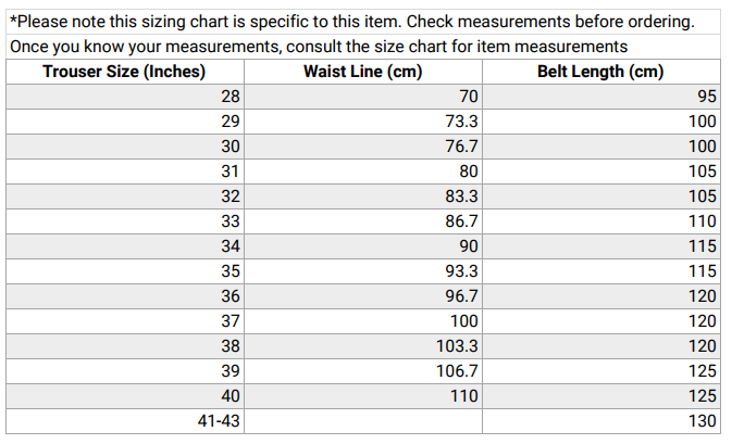 Belt Size Guide, Genuine Leather Guide - Women and Men's Belt Size