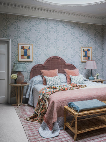 Loire Blue and Pink Bedroom