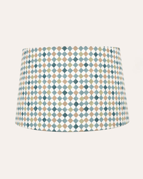 Edo Stripe Block Printed Pleated Lampshade - Indigo Blue – Birdie