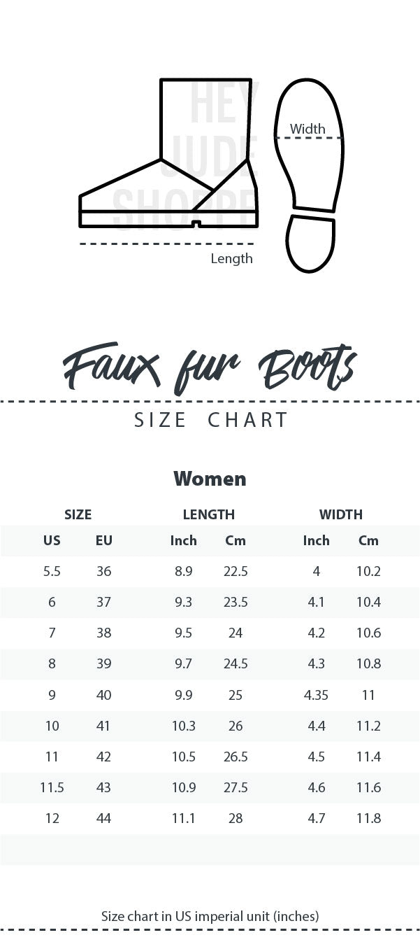 SizeChart_FauFur ( old ) – Hey Jude Shoppe